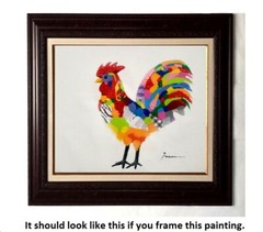 Rooster, 20×24, Hand painted on Giclee Canvas,