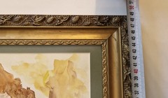 Original Watercolor Painting Portrait Wall Art Framed Home Decor Handmade Art