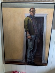 Original Oil Painting on Linen „Waiting For Reality“ – David Pena