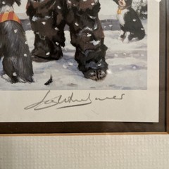 Emmett Kelly Christmas Carol Lithograph Signed Print Leighton Jones Framed Clown