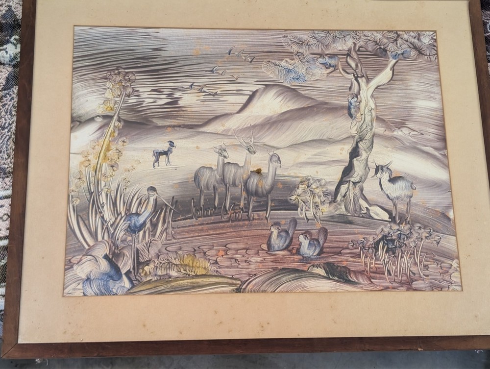 Ruth Faison Shaw Original Art „Untitled“ UnSigned & Framed