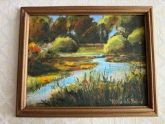 Martha Suhr Rolland Acrylic on Canvas Board Painting, Landscape