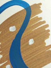 G.A.Titan Acrylic Painting IMPRESSIONISM Abstract Blue Brown Artwork Home decor