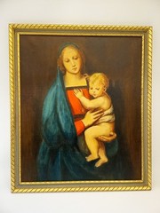 After Raphael ‚Madonna del Granduca‘ oil painting framed unsigned Keller frame