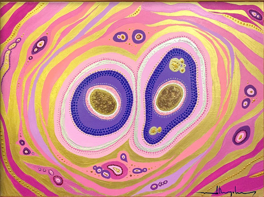 Alex Nizovsky — ABSTRACT HISTOLOGY #5 Contemporary Biology Art Painting 24″x18″