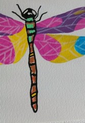 GAT PAINTINGS IMPRESSIONISM Dragonfly ORIGINAL Dragon Fly WHIMSICAL Animals
