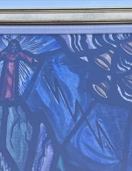 ANTIQUE PAINTING RELIGIOUS ICON WPA ERA OLIVER SMITH LISTED MID CENTURY SURREAL