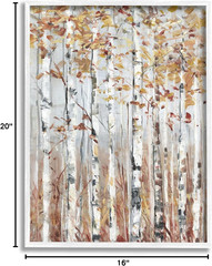 Rustic Autumn Birch Tree Foliage in a Serene Forest Landscape