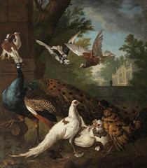 stunning oil painting handpainted on canvas-birds in a landscape