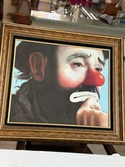 Clown Painting Rusty Rust EMMETT KELLY Oil Canvas 1/250 signed