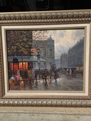 Emilio Payes original painting Listed artist Paris Street scene Notre Dame