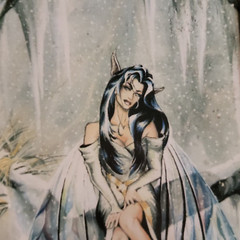 Ruth Thompson Midwinters Dream Water Color Seasonal Faeries Series Black Haired