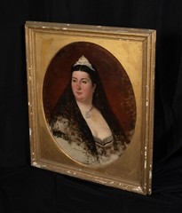 Large 19th Century European School Portrait Of A Large Duchess / Countess