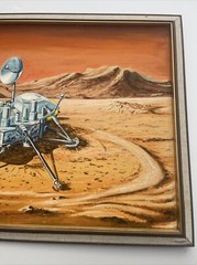 Large Space Painting Craft Vintage Technology Nasa Artist Illustration Listed