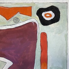 Exceptional Large c 1940s Rolph Scarlett Abstract Non Objective Gouache American