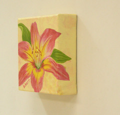 Original Acrylic Painting Of Daylily-Flower Art-Still Life-Realism-Floral Art