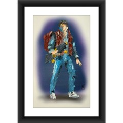 ORIGINAL Abstract Marty McFly Back to the Future BTTF Pop Art Painting 11×17
