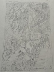 Batman Aliens Drawing Original Illustration Bernie Wrightson Comic Art Vintage