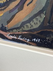 RARE Louie Ewing „Navaho Butte“ Original Gouache Painting & Serigraph Fine Art