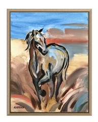 Atherton 11×14 Original Western Ranch Acrylic Painting „Horse in meadow“ signed