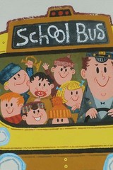 Yellow School Bus Illustration Art Casein Painting-1960s-William Gorman