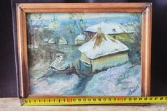 Ukrainian OIL Landscape painting 26X20cm Roman Evchyn Роман Євчин