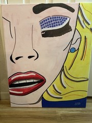 JUSTO Original Pop Art Painting Acrylic on canvas 24×30
