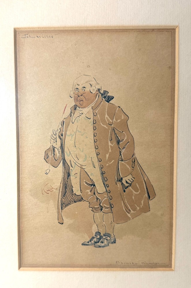 Antique Joseph Clayton Clarke Kyd John Willet watercolor illustration Painting