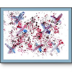 Bigfoot Droppings Map2 Modern Wall Art Original Signed 11×14 Acrylic Paper BACH