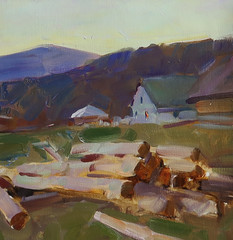 Oil painting Hills Ukrainian painter Canvas Decor Unframed original landscape