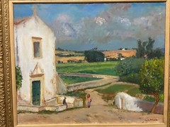 Georges Andre Klein (French 1901-1992) Portuguese Village with Church O/C Signed