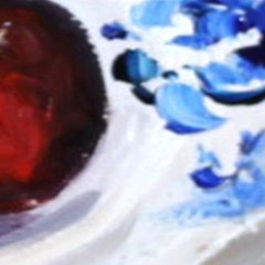 RED CHERRIES still life Oil painting UKRAINE 8X10