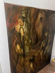Original Painting Erotic BDSM Dominatrix Dungeon 6 Feet-5feet Oil On Canvas