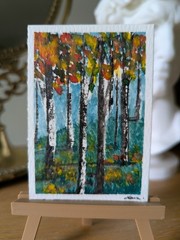 ACEO ATC „Winters reminder“ original painted watercolor art sealed 300g cotton.