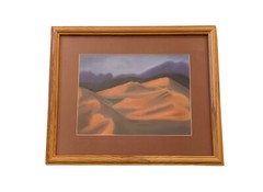 Pastel Painting Landscape New Mexico “Dunes” White Sands Dune Nance Elsinger