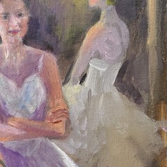 YARY DLUHOS Ballet Dancer Music Dance Figure Woman Girl Original Oil Painting