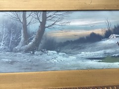 In the Manner of William Henry Chandler Winter Pastel Nice Original Frame