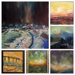 Sunny Old Farm House Barn Building Oil Painting Rural Landscape Max Kravt Signed