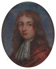„Portrait of a young gent“, Anglo-Dutch oil on copper miniature, ca. 1660