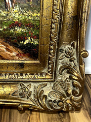 Framed Landscape Painting Oil on Canvas 20 1/2″ x 24 3/4″ Signed April