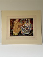 THEODORE NADEJEN PAINTING RUSSIAN AMERICAN MODERNIST Rare FAMOUS ILLUSTRATOR