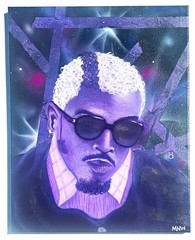 Chris Brown Portrait(Glow in the Dark) Canvas original Painting