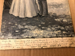Original Antique Signed Published Illustration Art Painting George Eliot Novel
