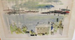 ALFRED BIRDSEY ORIGINAL WATERCOLOR BERMUDA TOWN SEASCAPE PAINTING #24