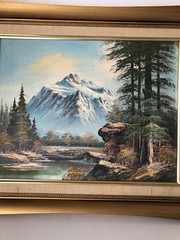 “ Mountainscape “ Original Oil Painting On Canvas Board 18”x15”