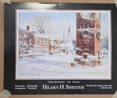Hudson Ohio Listed Hilary H. Sheeter 1930-2018 Original Watercolor Mansion House