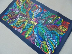 LOUISE NUMINA 100 x 60 cm Original Aboriginal Painting. Bush Medicine Leaves