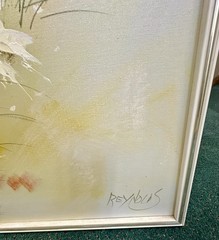 Original signed Lee Reynolds Oil On Canvas Painting 41×41” With Frame 1960s