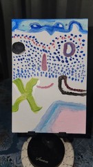 AEOC Acrylic MINATURE PAINTING 2.5 in x 3.5 in on canvas