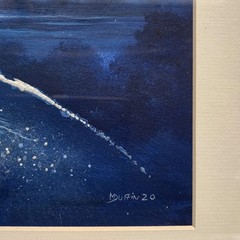 Mark Duffin „Winters Blessing“ Original Acrylic Painting w/Silver Leaf 16×20